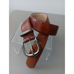 Tristan & Iseut Leather Belt Cognac Unisex Size 30 Vintage Grunge Retro RARE Y2K